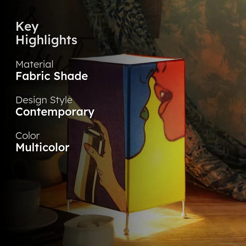 Dark Secrets Fabric Table Lamp - Multicolor - 2
