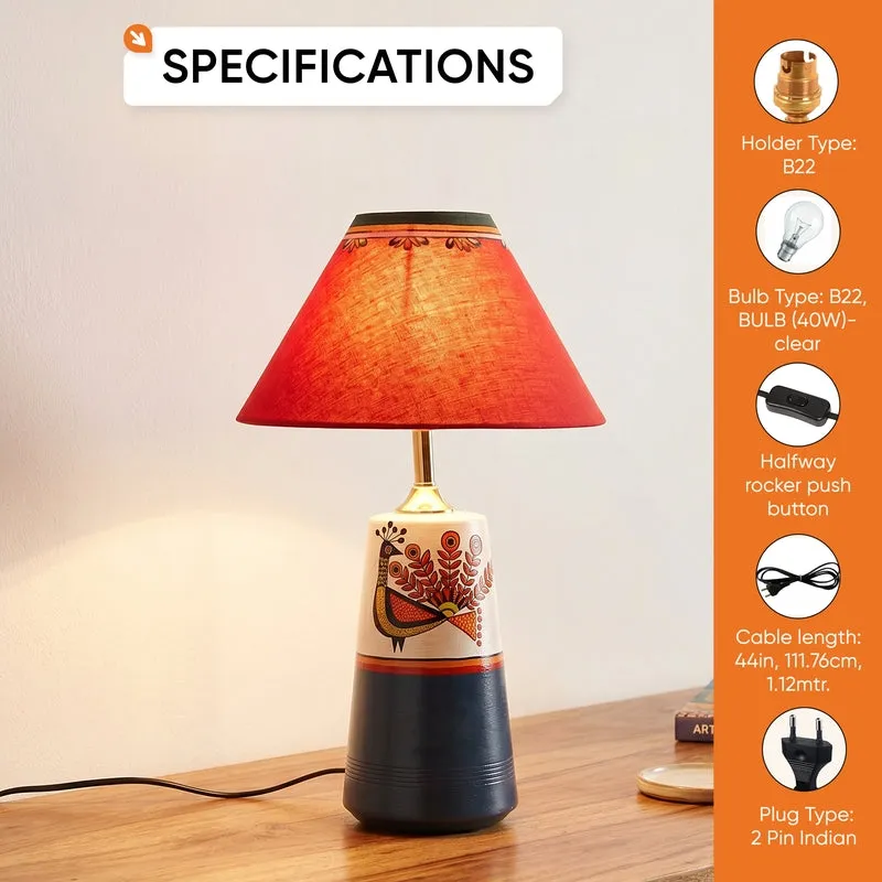 Indradatta Terracotta Table Lamp - Multicolor media 13