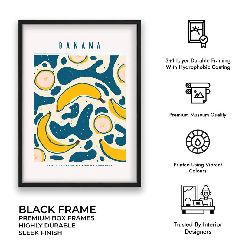 Abstract Fruit Archival Canvas Wall Art - Black media 10