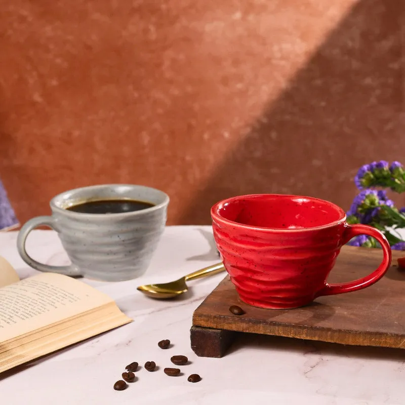 Mayla Ceramic Coffee Mug (220 mL Each) - Set of Two media 3