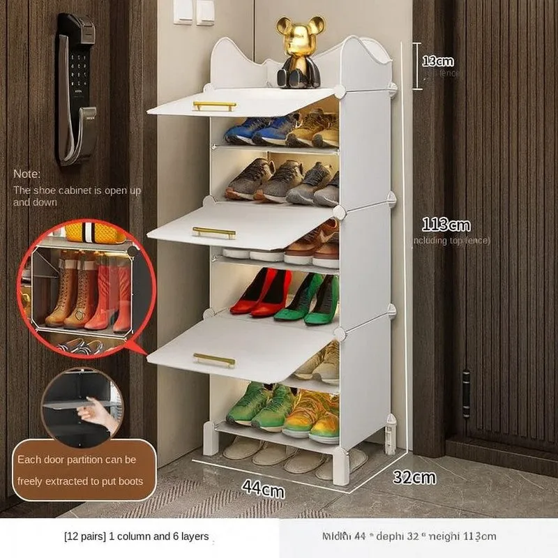NeatWalk White Plastic & Metal Shoe Racks media 9