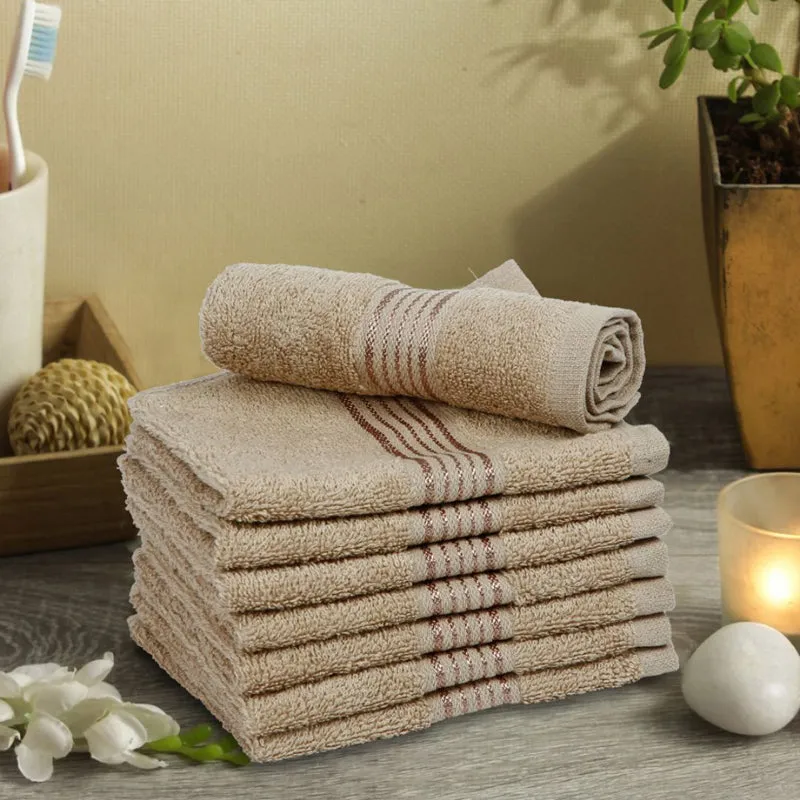 Bodil Face Towel (Beige) - Set Of Eight media 1