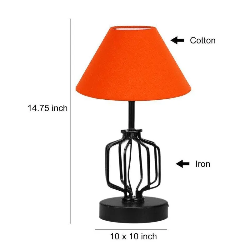 Cosmo Fabric Table Lamp - Orange,Black media 7