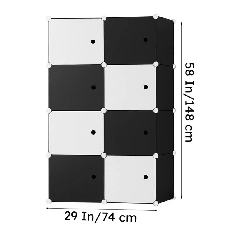 Rioware Multi-Compartment Storage Wardrobe Racks - Black media 9