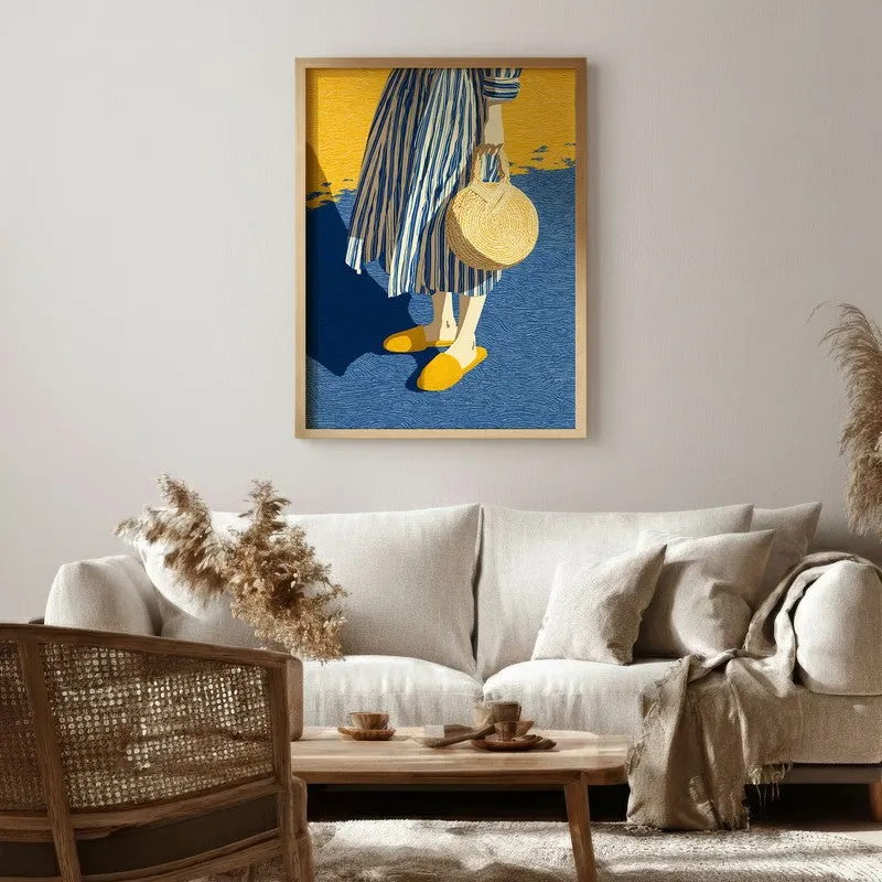 Quiet Couture Canvas Wall Painting - Brown Frame media 1