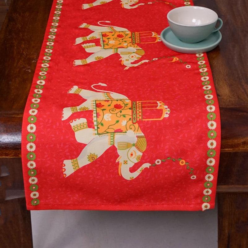 Tusker Parade Poly Canvas Table Runner