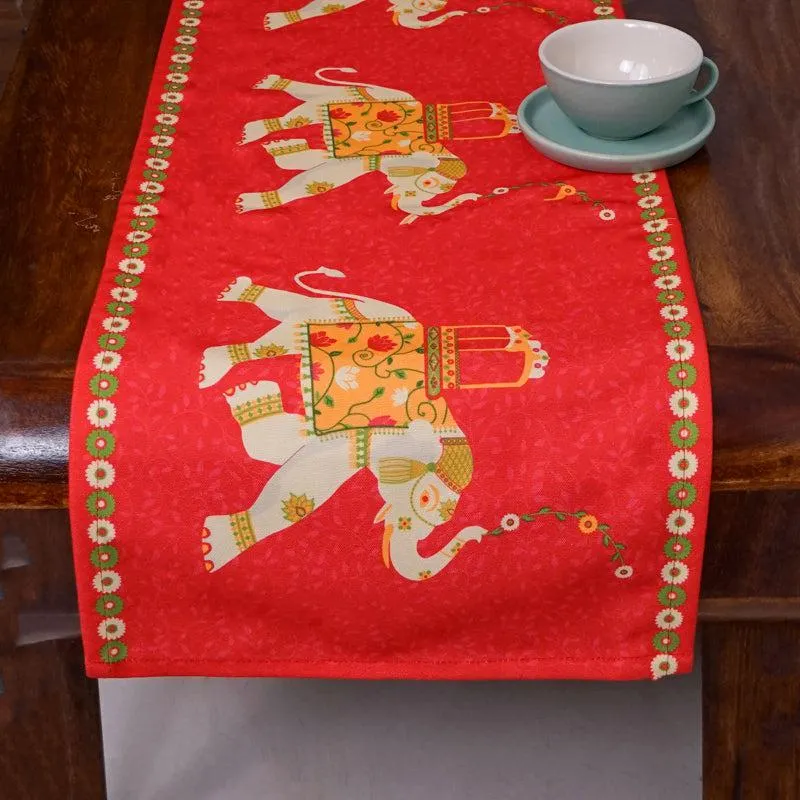 Tusker Parade Poly Canvas Table Runner media 1