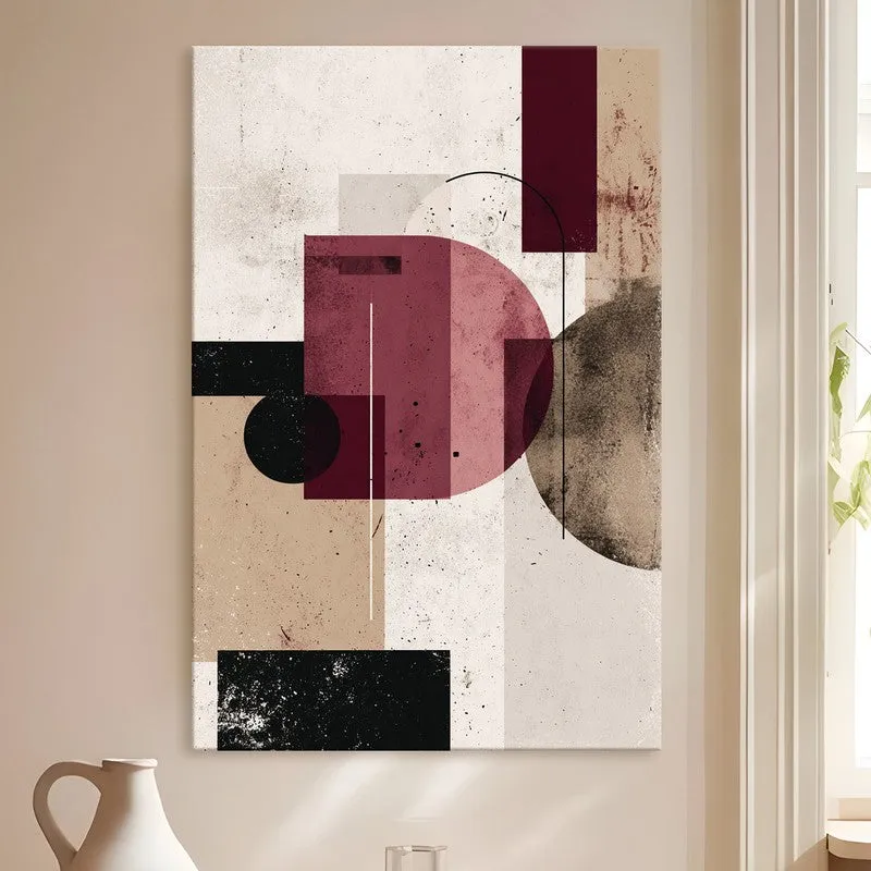 Muted Geometry Abstract Canvas Wall Art media 4