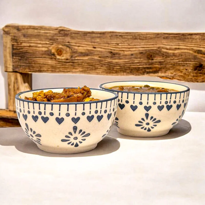 Ambar Ceramic Katori (180 mL Each) - Set Of Four media 3