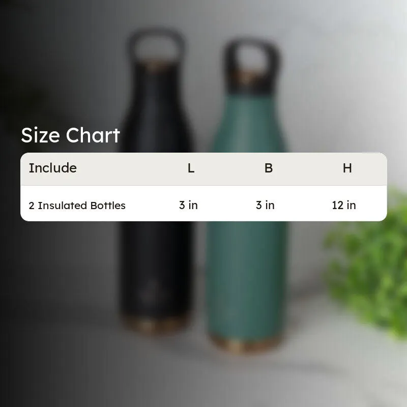 Liquid Muse Hot & Cold Thermos Water Bottle (Black & Green, 750 mL Each) - Set Of Two media 11