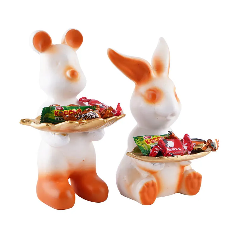 Hop & Squeak Painted Polyresin Showpiece - Set Of Two media 3