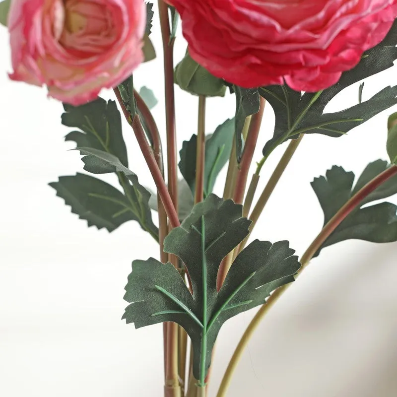 Florya Rose Fabric Artificial Flower - Pink media 6