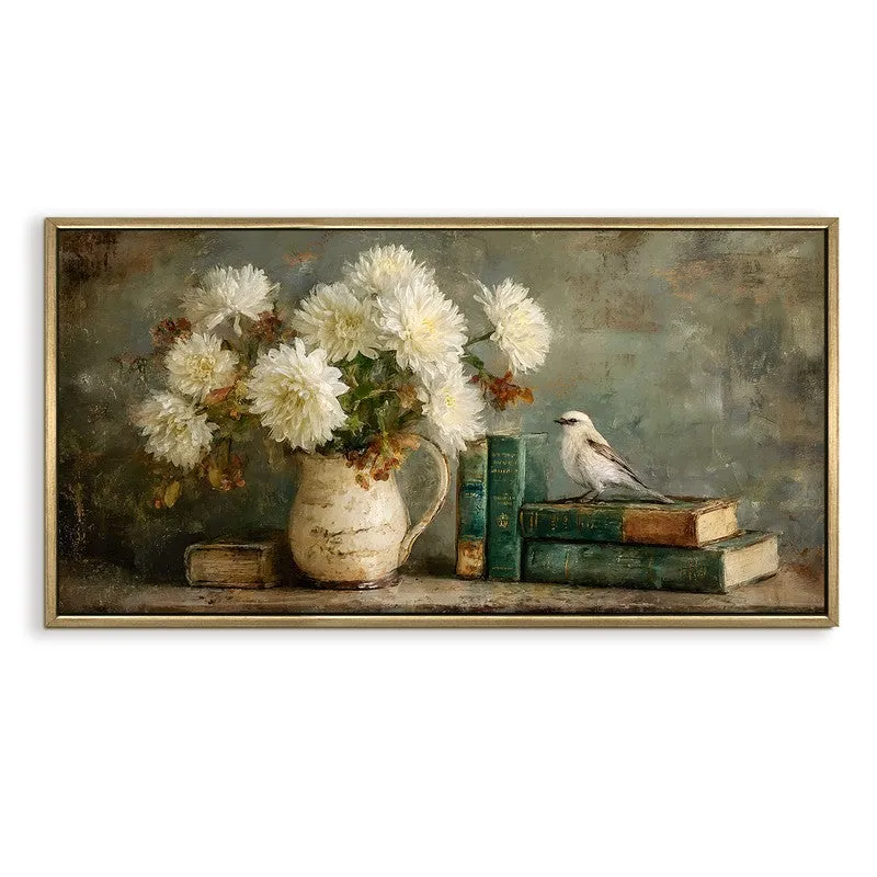 Feathered Tale Canvas Wall Painting With Frame media 3