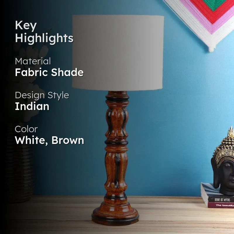 Urbane Gilmore Fabric Table Lamp - White media 2