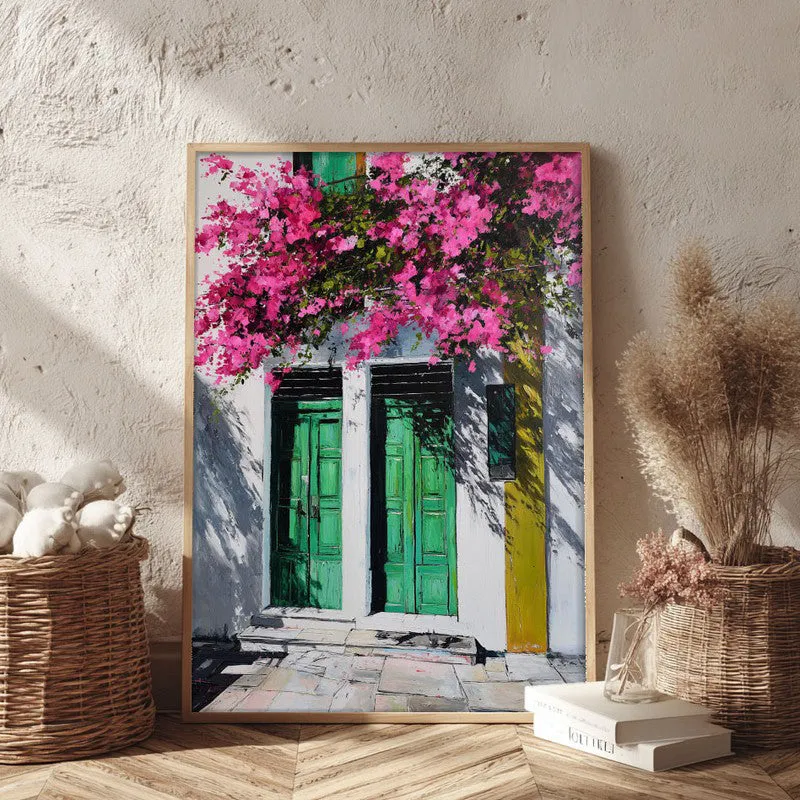 Maison Flora Canvas Wall Painting - Brown Frame media 3