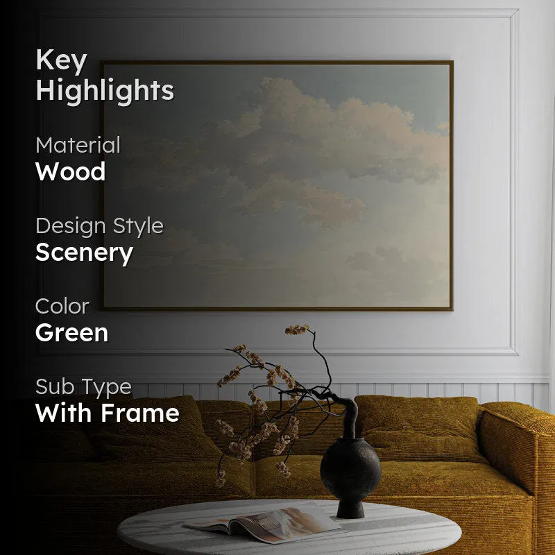 Cloud Ephemera Wood Wall Art With Frame - Black media 2