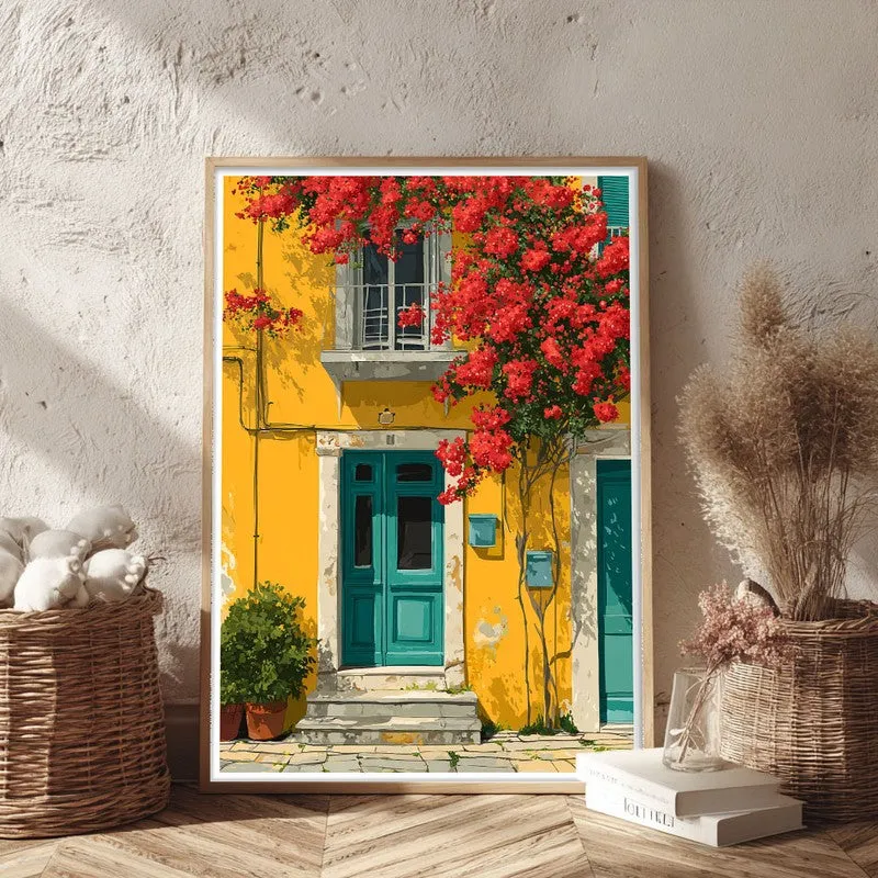 Viretta Canvas Wall Painting With Brown Frame media 3
