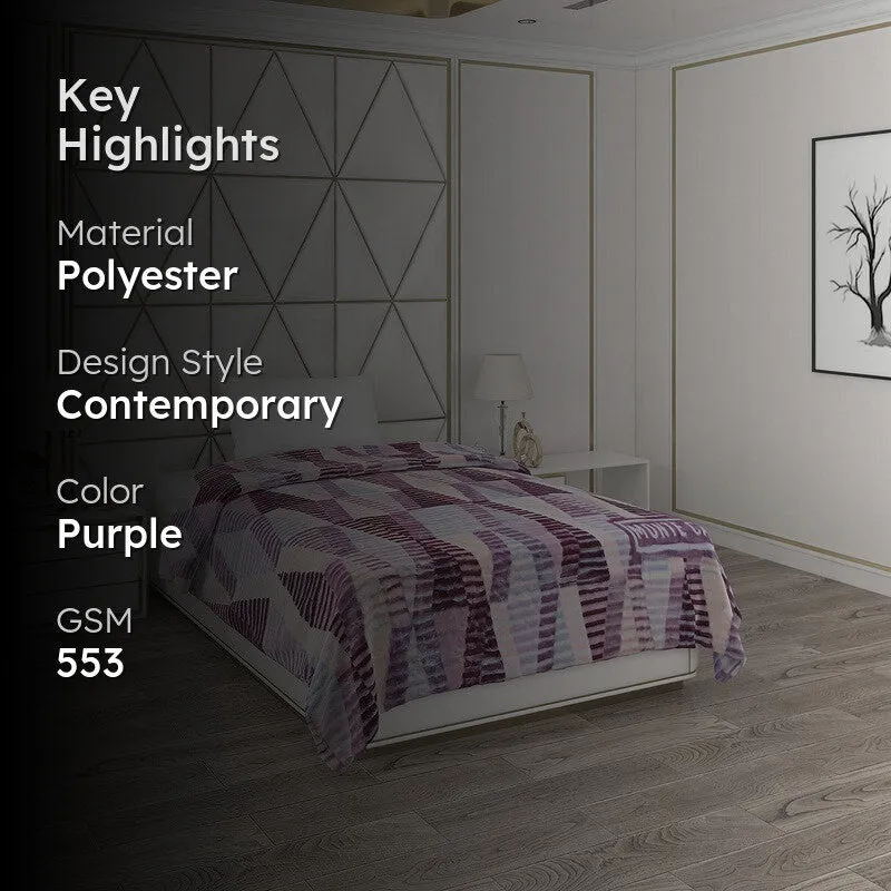 Monte Carlo Lavender Lattice Blanket - 553 GSM media 2