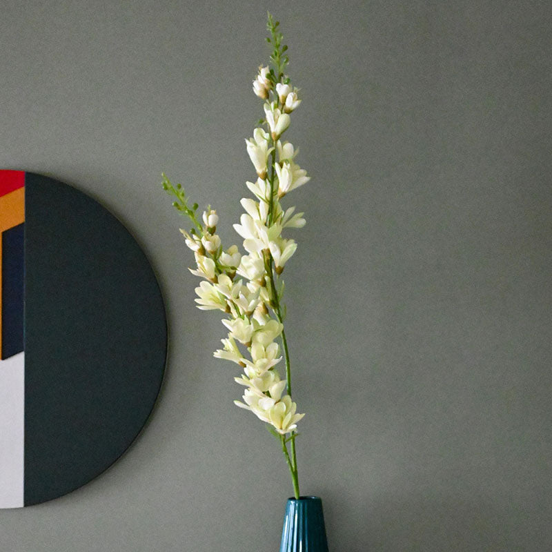Faux Everlasting Orchid Flower Stick - Green media 3
