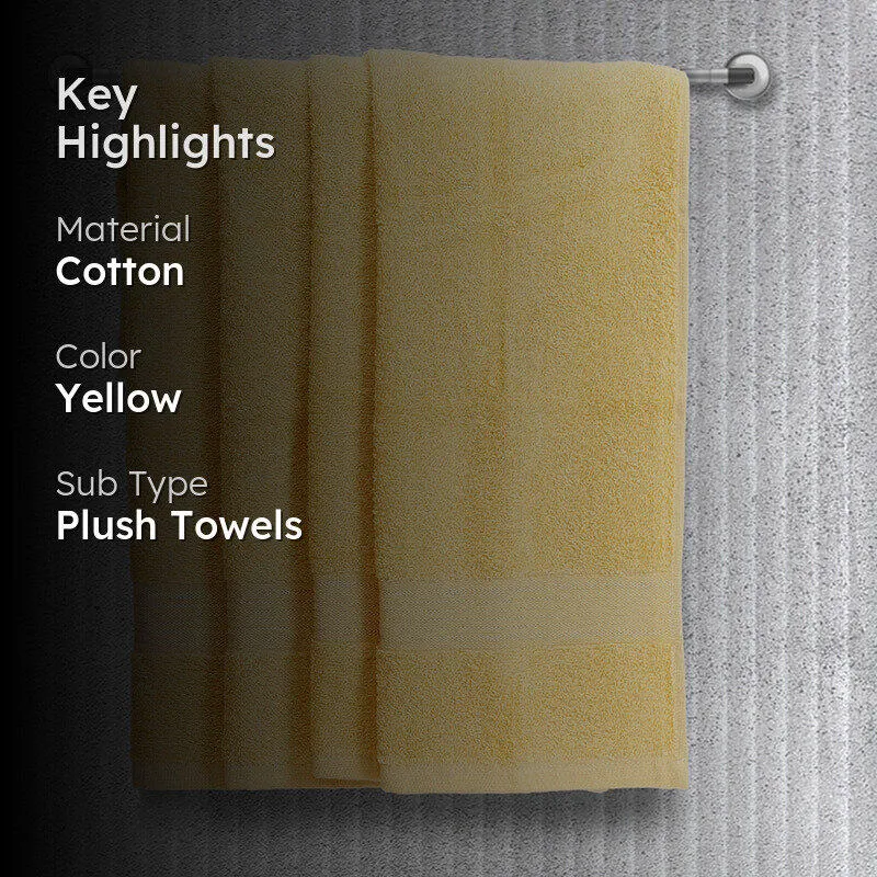 Eva Quick Dry Hand Towel (Yellow) - Set Of Four media 2