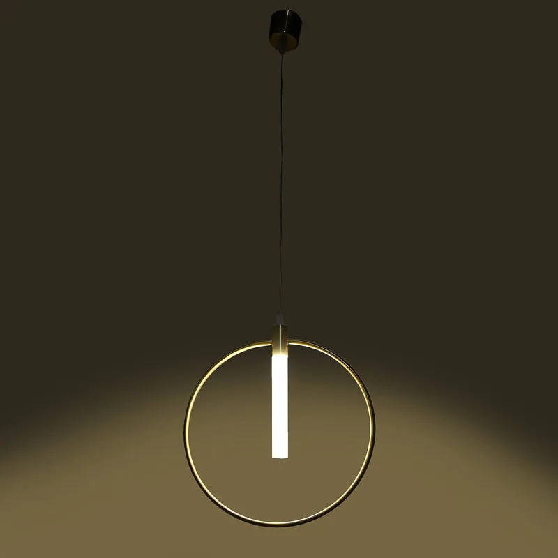 Haloire Glass & Iron Ceiling Lamp - Gold media 4