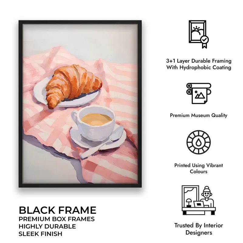 Blush Sip Archival Canvas Wall Art - Black media 10