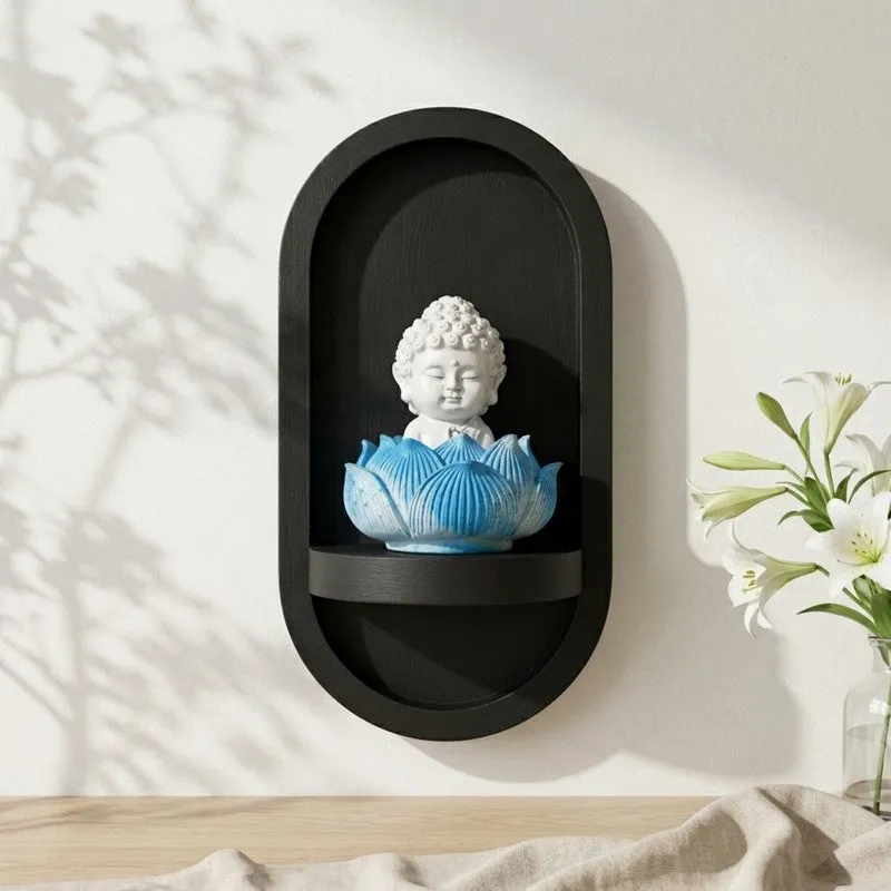Zen Monks Resin Wall Accent - Blue media 3