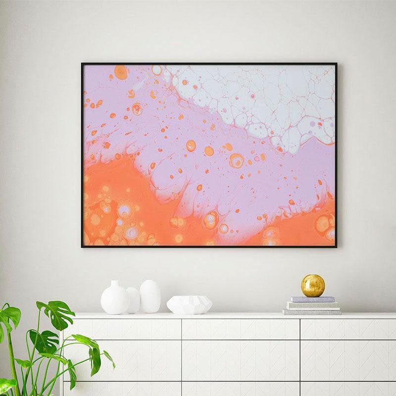 Drops of Abstract Canvas Wall Painting - Black Frame