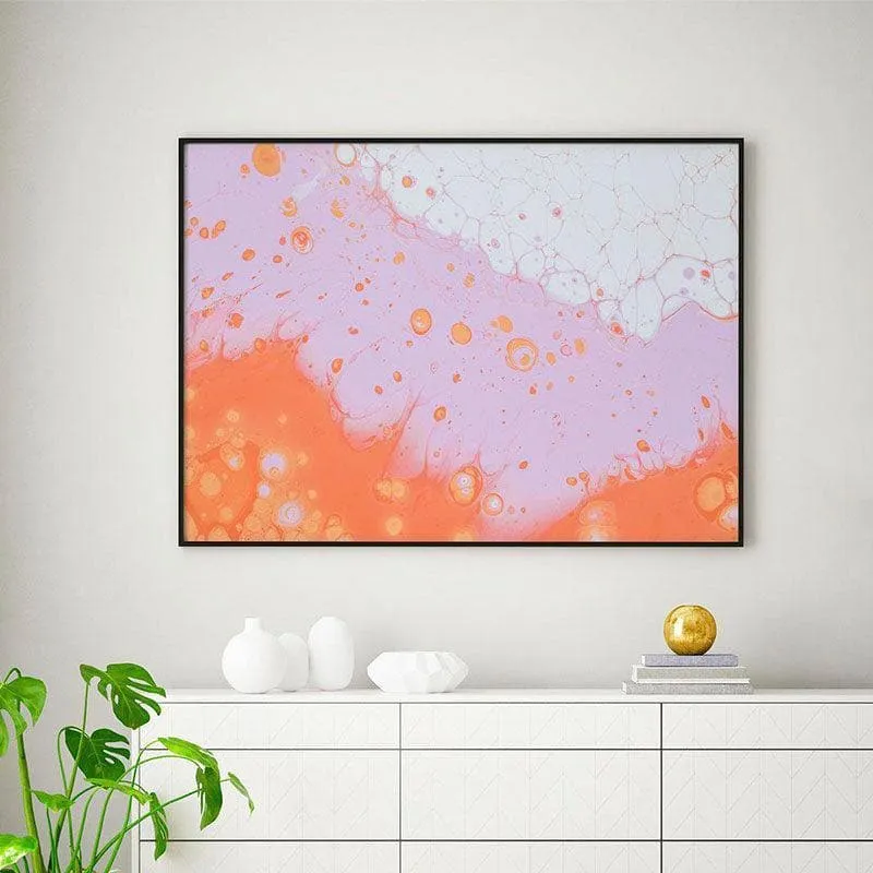 Drops of Abstract Canvas Wall Painting - Black Frame media 1