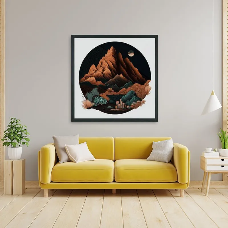 Desert Moonrise Canvas Wall Art media 4
