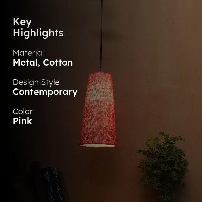 Solarae Metal Ceiling Lamp - Pink media 2