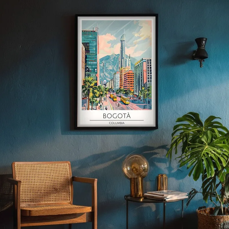 Vintage Bogota Framed Canvas Wall Painting media 4