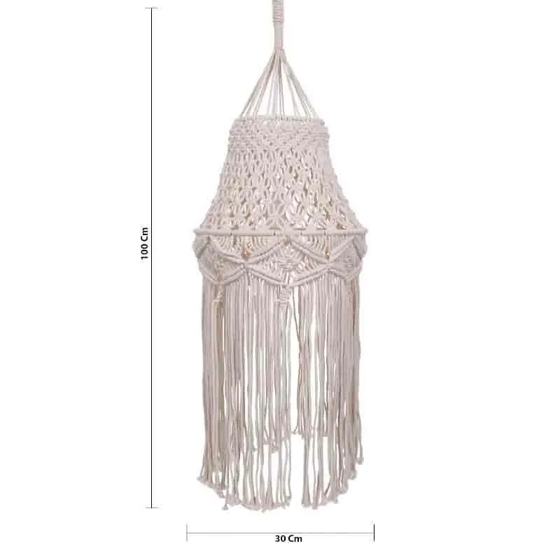 Sofia Macrame Cotton Ceiling Lamp media 7