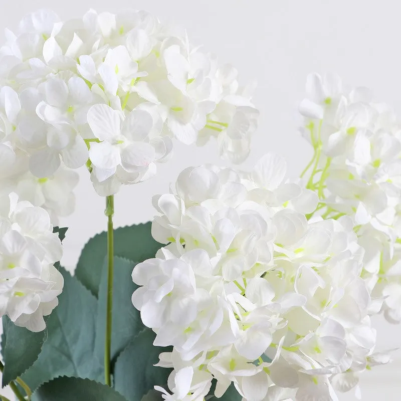 Blushira Hydrangea Artificial Flower - White media 5