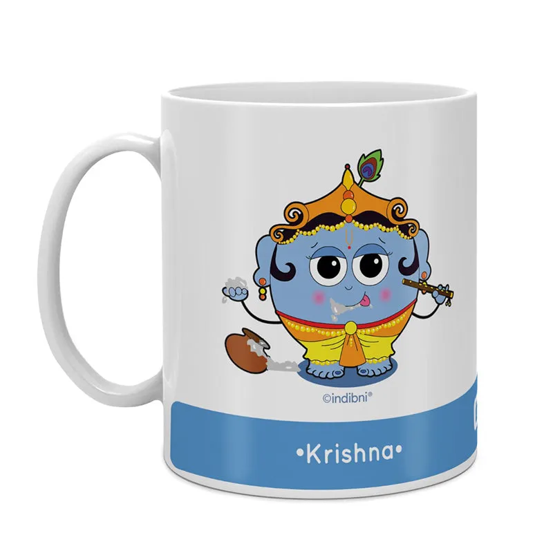 Whimsy Cute Krishna Ceramic Coffee Mug - 300 mL media 3
