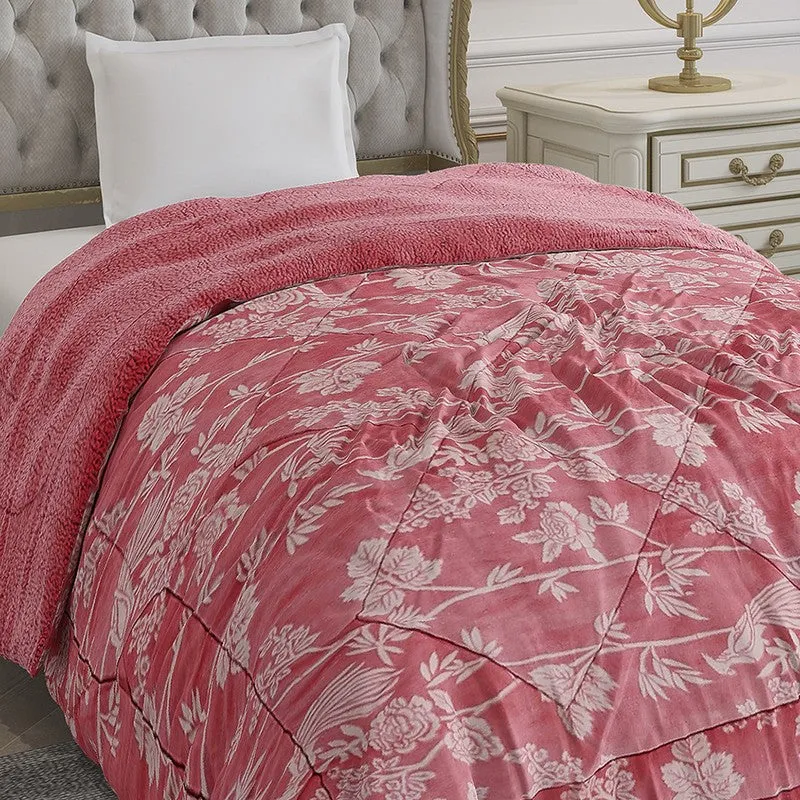 Monte Carlo Floral Bliss Comforter (Pink) - 1114 GSM media 3