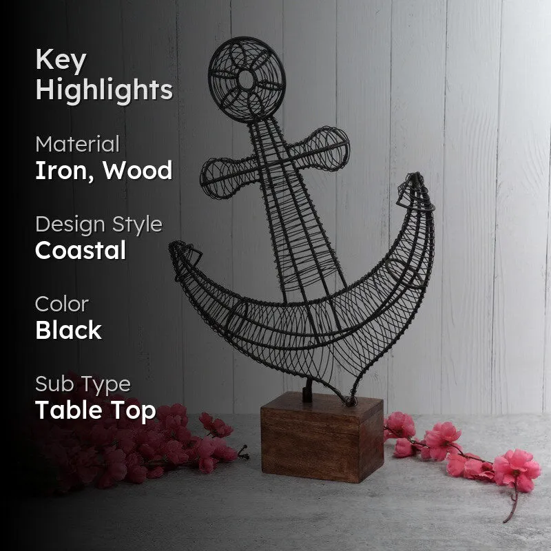 Mariners Anchor Black Showpiece media 2