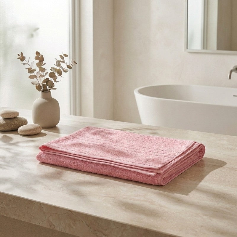Monte Carlo Dry Nest Pure Cotton Bath Towel - Peach - 90 x 180 cms