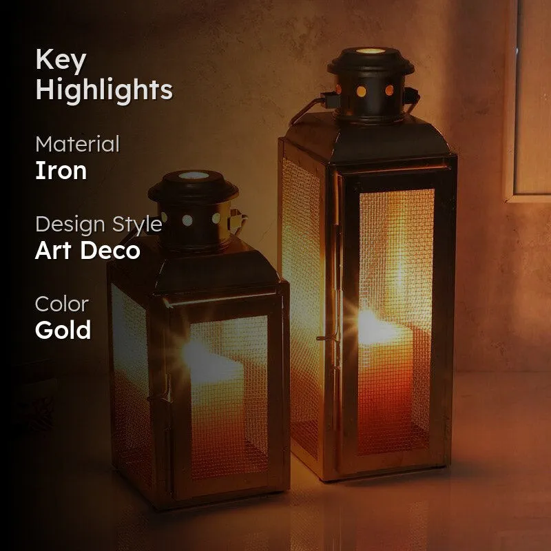 Edna Lantern Iron Tealight Candle Holder - Set Of Two media 2