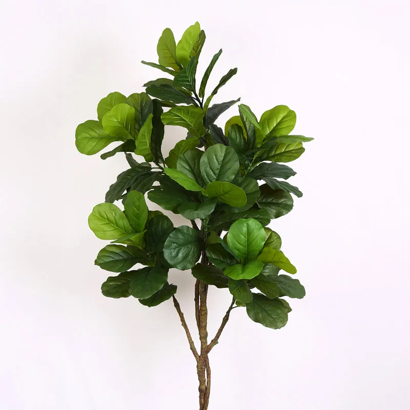 Verdiq Artificial Fiddle Fig With Black Plastic Pot - 5.5 Feet media 5