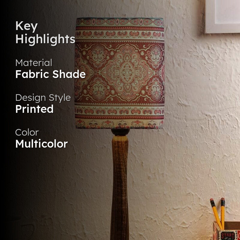 Aztec Fabric Table Lamp - Multicolor media 2