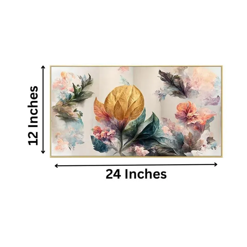Celestial Garden Bloom Canvas Wall Painting With Frame media 7