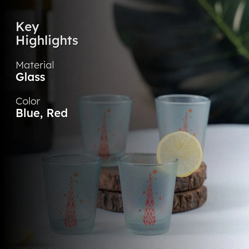 Tree Of Fire Frosted Shot Glass (30 ml) - Set Of Four media 2