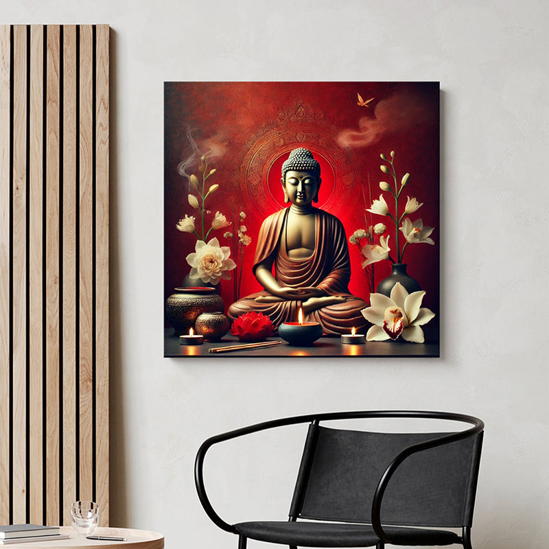 Candlelight Buddha Wall Painting