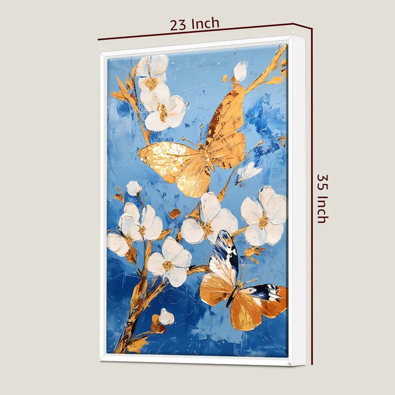 Titli Petals Wall Art With Frame media 7