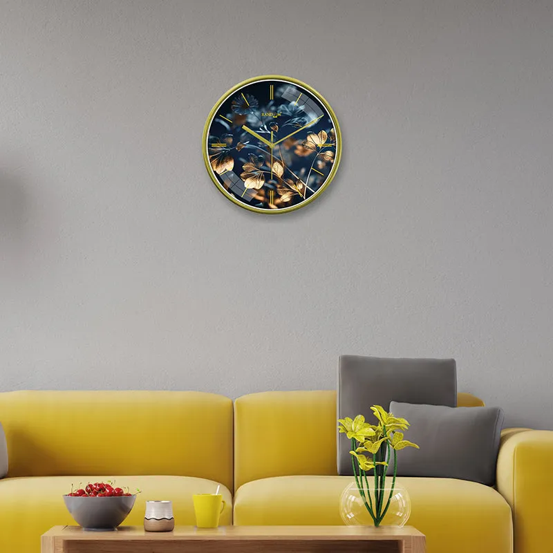 Winter Gold Plastic Wall Clock media 6