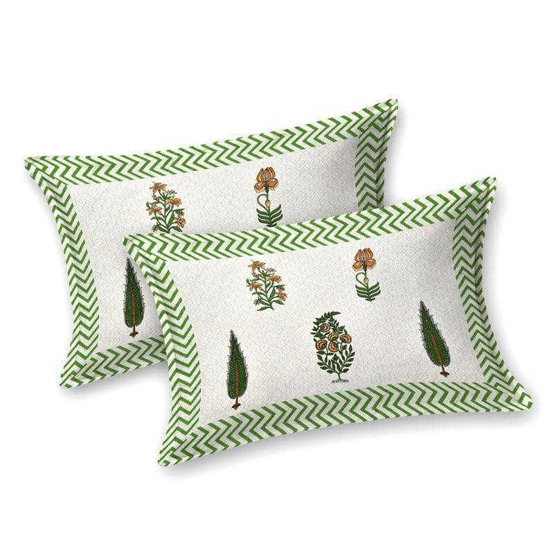 Chandrika Printed Cotton Bedsheet (Green) - 140 TC media 6