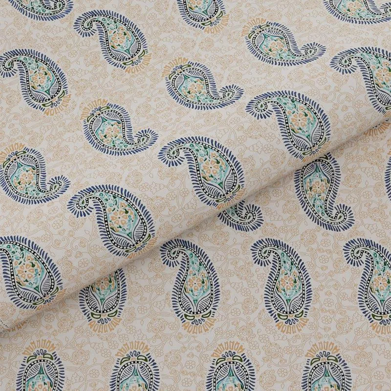 Suyash Printed Cotton Bedsheet (Cream) - 240 TC media 5