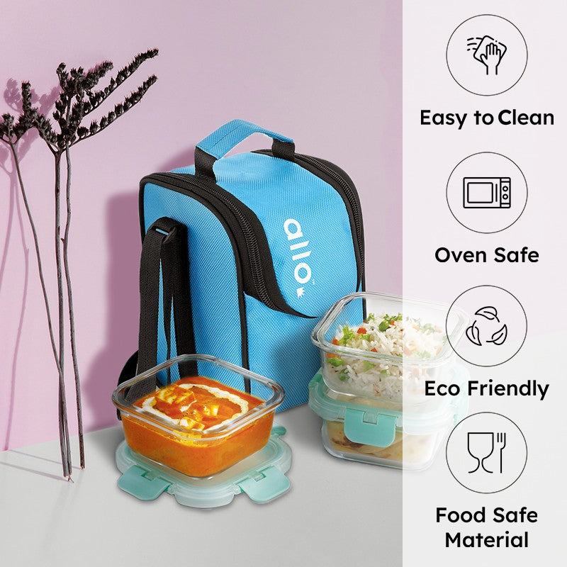 Grubby Leak Proof Glass Lunch Box - Set Of Three