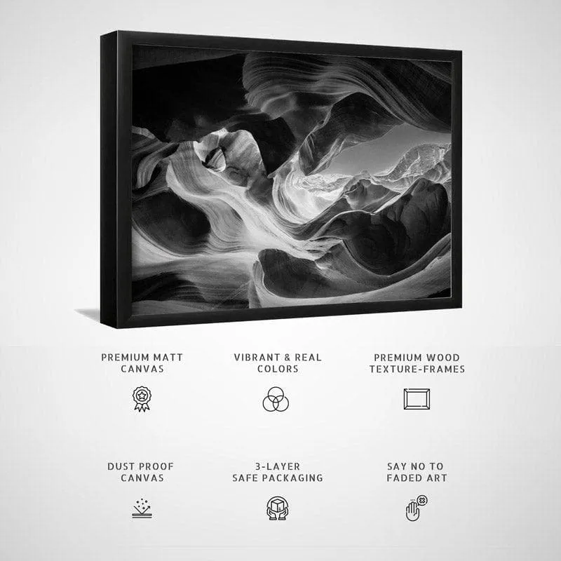 Hallucinatory Space Canvas Wall Painting - Black Frame media 5